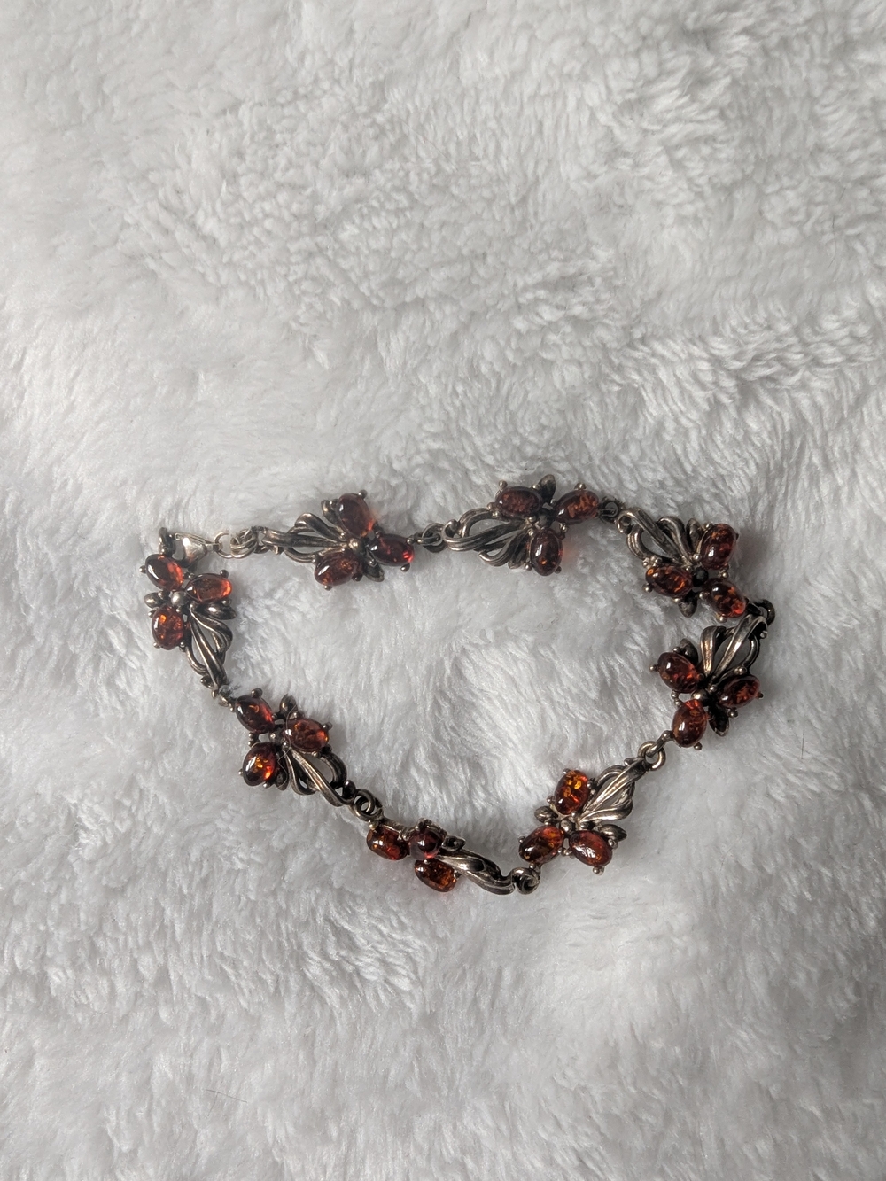 Polish Amber Silver Bracelet